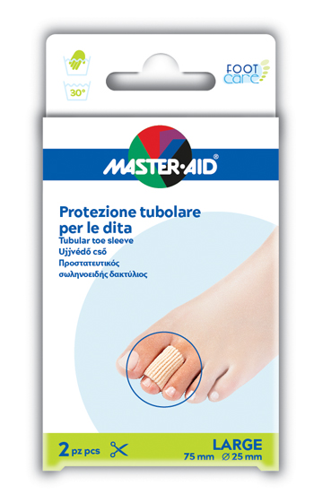 PROTEZIONE TUBOLARE IN GEL MASTER-AID FOOTCARE ELASTICIZZATO LARGE 7,5 CM 20 MM 2 PEZZI C5 - Farmacia Del Monaco
