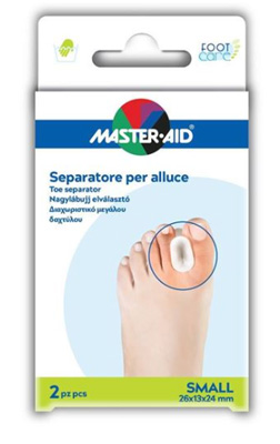 SEPARATORE DITA IN GEL MASTER-AID FOOTCARE PER ALLUCE SMALL 2 PEZZI D1 - Farmacia Del Monaco