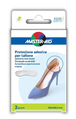 PROTEZIONE ADESIVA MASTER-AID FOOTCARE TRASPARENTE TALLONE 2 PEZZI A4 - Farmacia Del Monaco