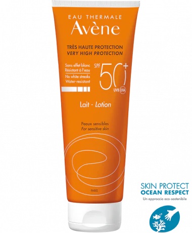 EAU THERMALE AVENE SOLARE LATTE SPF50+ 250 ML NUOVA FORMULA - Farmacia Del Monaco