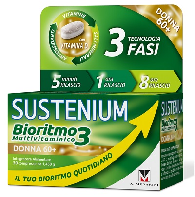 SUSTENIUM BIORITMO3 DONNA 60+ 30 COMPRESSE - Farmacia Del Monaco