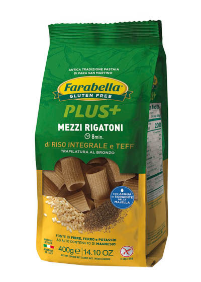 FARABELLA MEZZI RIGATONI RISO INTEGRALE TEFF 400 G - Farmacia Del Monaco