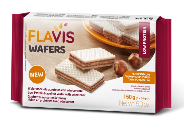 FLAVIS WAFERS NOCCIOLA APROTEICO 3 PORZIONI DA 50 G - Farmacia Del Monaco