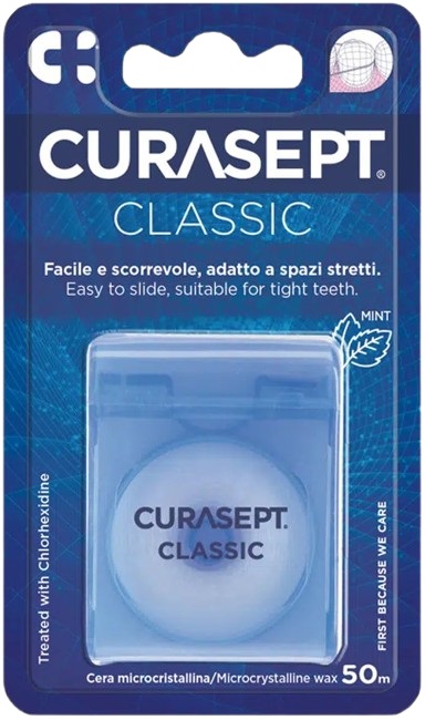 CURASEPT FLOSS CLASSIC CERATO CLOREXIDINA - Farmacia Del Monaco