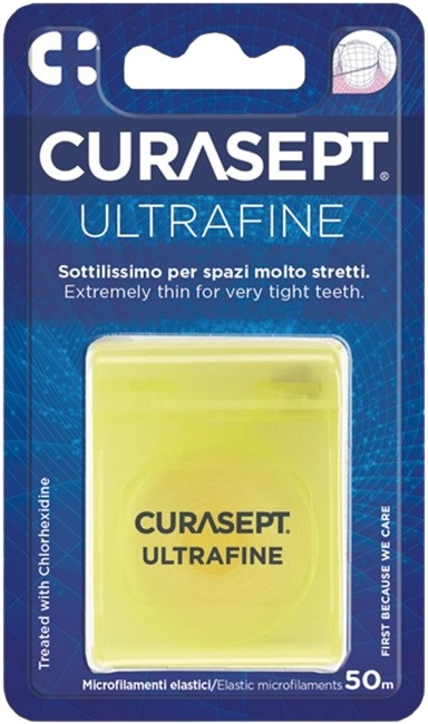 CURASEPT ULTRAFINE FILO INTERDENTALE NON CERATO CLOREXIDINA - Farmacia Del Monaco