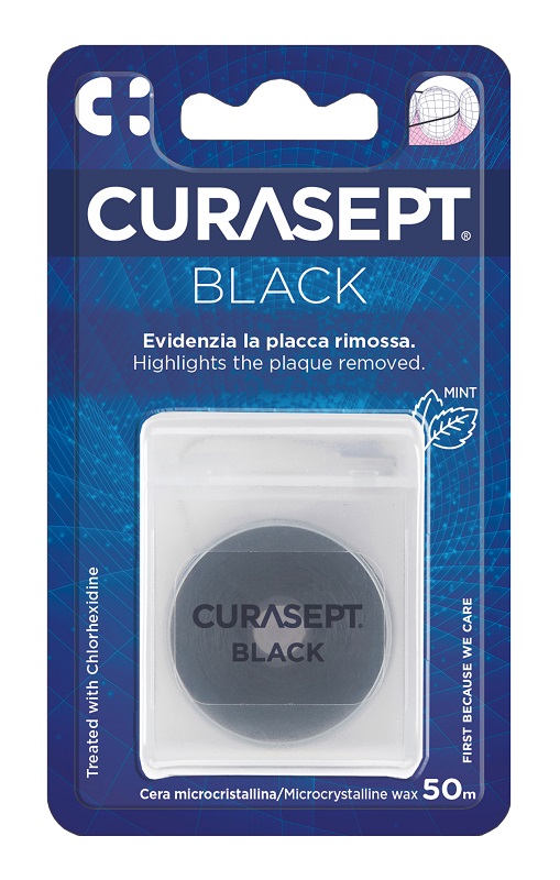 CURASEPT FLOSS CERATO NERO CLOREXIDINA - Farmacia Del Monaco
