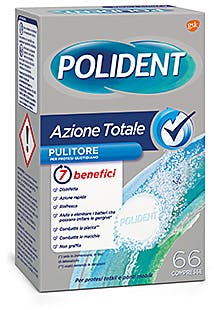 POLIDENT AZIONE TOTALE 66 COMPRESSE PULITORE PER PROTESI QUOTIDIANO - Farmacia Del Monaco