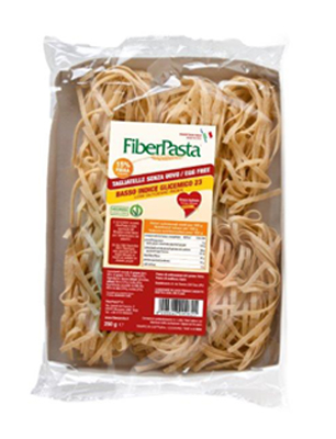 FIBERPASTA TAGLIATELLE SENZA UOVO BASSO CONTENUTO GLICEMICO  250 G - Farmacia Del Monaco