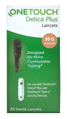 LANCETTE PUNGIDITO ONETOUCH DELICA PLUS 25 PEZZI - Farmacia Del Monaco
