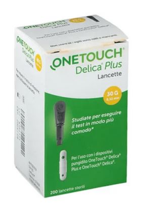 LANCETTE PUNGIDITO ONETOUCH DELICA PLUS 200 PEZZI - Farmacia Del Monaco