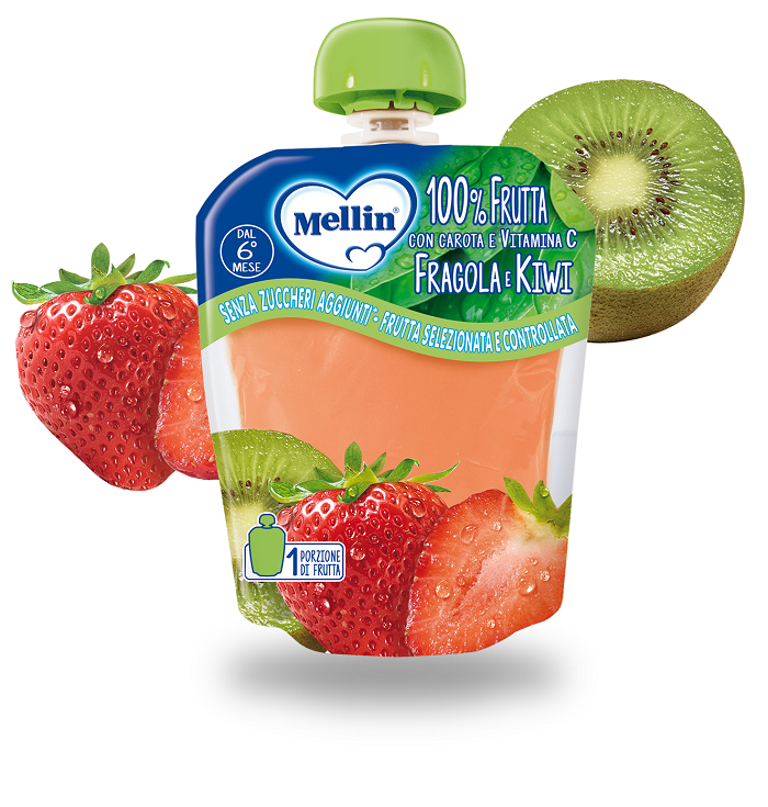 MELLIN POUCH FRAGOLA KIWI 90 G - Farmacia Del Monaco