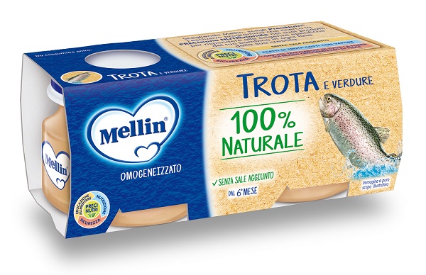 MELLIN OMOGENEIZZATO DI TROTA E VERDURE 4 X 80 G - Farmacia Del Monaco