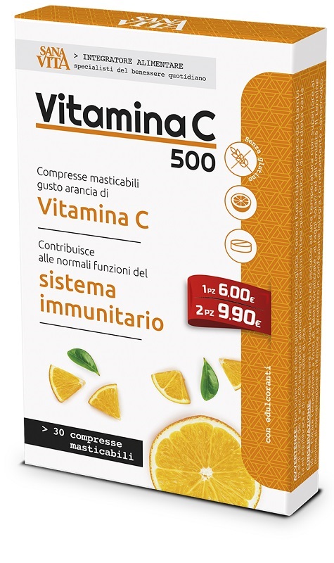 SANAVITA VITAMINA C MASTICABILE 30 COMPRESSE - Farmacia Del Monaco