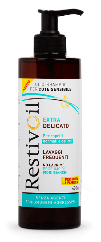 RESTIVOIL EXTRA DELICATO OLIO SHAMPOO PER CUTE SENSIBILE 400 ML - Farmacia Del Monaco