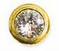 ORECCHINO POST FORATURA FAT GOLDEN BEZEL 6MM STAINLESS STEEL ARTICOLO BJT961S - Farmacia Del Monaco