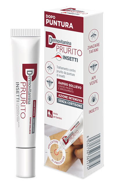 DERMOVITAMINA PRURITO INSETTI DOPO PUNTURA RAPIDO SOLLIEVO AZIONE INTENSIVA SENZA CORTISONE 15 ML - Farmacia Del Monaco