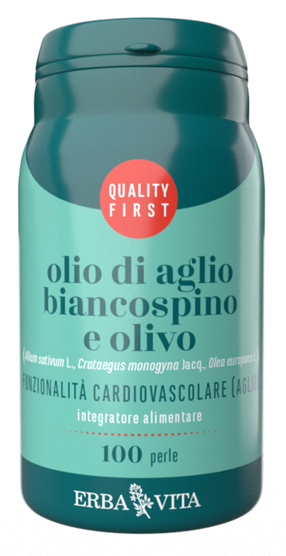 OLIO DI AGLIO BIANCOSPINO E OLIVO 100 PERLE - Farmacia Del Monaco