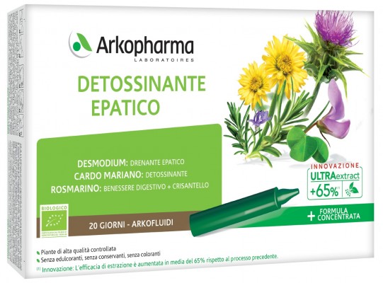 ARKOFLUIDI DETOSSINANTE EPATICO 20 FIALE - Farmacia Del Monaco