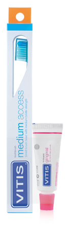 VITIS SPAZZOLINO MEDIUM ACCESS + VITIS DENTRIFRICIO GINGIVAL 15 ML - Farmacia Del Monaco