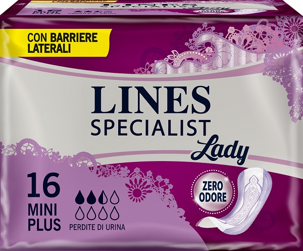 LINES SPECIALIST PANNOLONE MINI PLUS FARMA 16 PEZZI - Farmacia Del Monaco