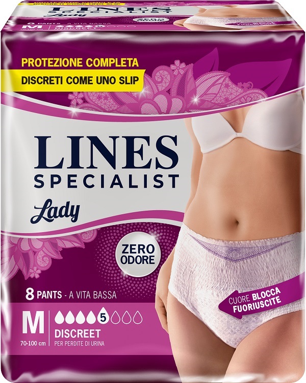 LINES SPECIALIST PANTS DISCREET M FARMA 8 PEZZI - Farmacia Del Monaco