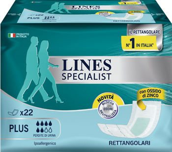LINES SPECIALIST PANNOLONE RETTANGOLARE 22 PEZZI - Farmacia Del Monaco