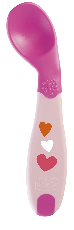 CHICCO CUCCHIAIO ANGOLATO 8M+ ROSA - Farmacia Del Monaco