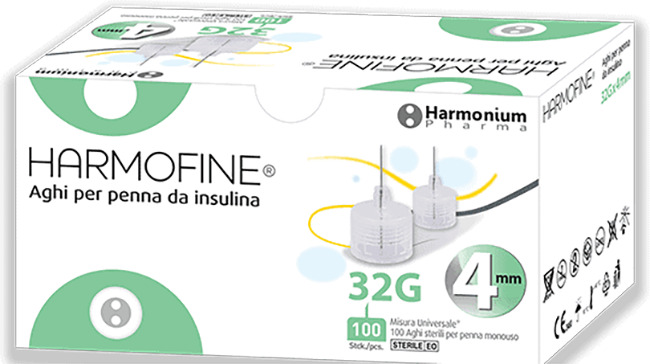 AGO HARMOFINE PENNA DA INSULINA GAUGE 32 4MM 100 PEZZI - Farmacia Del Monaco