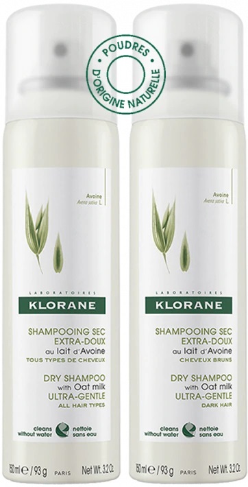 KLORANE DUO SHAMPOO SECCO ALL'AVENA L19 150 ML X 2 PEZZI - Farmacia Del Monaco