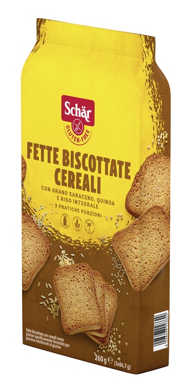 SCHAR FETTE BISCOTTATE CEREALI 3 PORZIONI DA 86,7 G - Farmacia Del Monaco
