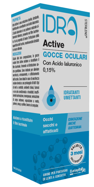 GOCCE OCULARI STERILENS IDRA ACTIVE 10 ML CON ACIDO IALURONICO 0,15% - Farmacia Del Monaco