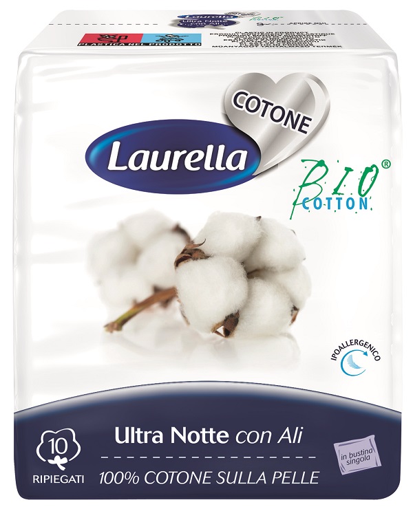 ASSORBENTE LAURELLA PER DONNA IN COTONE ULTRA ALI NOTTE 10 PEZZI - Farmacia Del Monaco