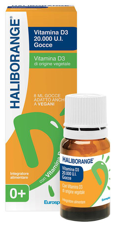 HALIBORANGE VITAMINA D3 20000 UI GOCCE 8 ML - Farmacia Del Monaco