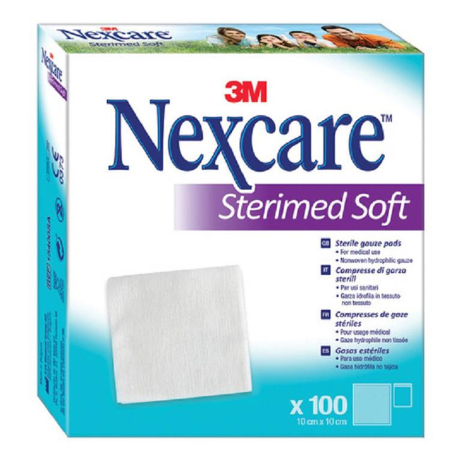 GARZA COMPRESSA STERIMED SOFT IN TESSUTO NON TESSUTO STERILE 10X10CM 100 PEZZI MULTILINGUAL - Farmacia Del Monaco