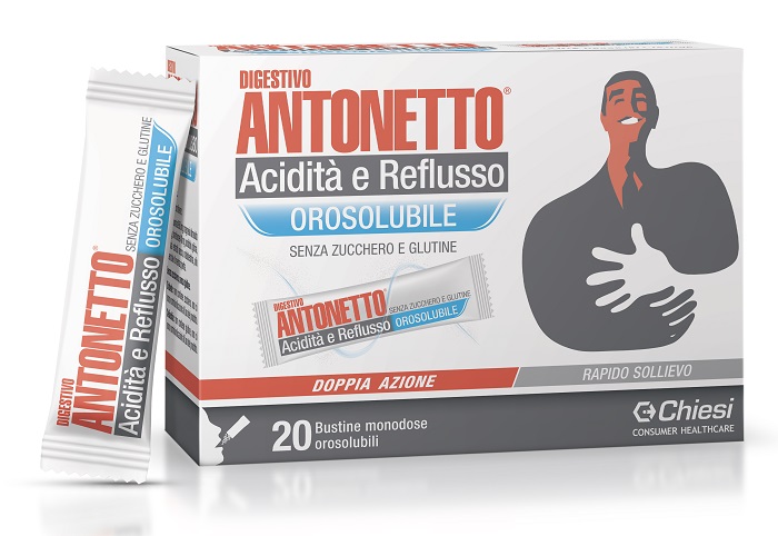 DIGESTIVO ANTONETTO ACIDITA' E REFLUSSO OROSOLUBILE 20 BUSTINE - Farmacia Del Monaco