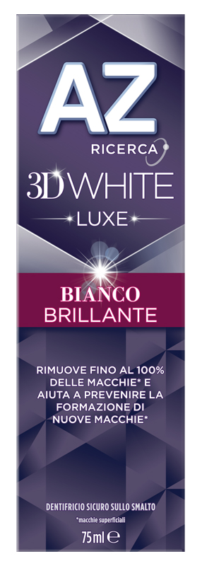 AZ 3D WHITE LUXE BIANCO BRILLANTE DENTIFRICIO 75 ML - Farmacia Del Monaco