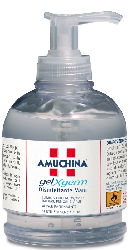 AMUCHINA GEL X-GERM DISINFETTANTE MANI 250 ML - Farmacia Del Monaco