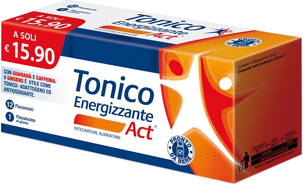 TONICO ENERGIZZANTE ACT 12 FLACONCINI DA 10 ML - Farmacia Del Monaco