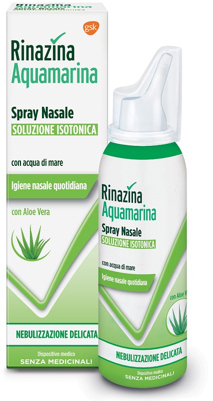 RINAZINA AQUAMARINA ISOTONICA ALOE SPRAY NEBULIZZAZIONE DELICATA 100 ML - Farmacia Del Monaco