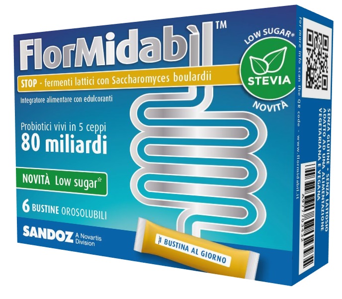 FLORMIDABIL STOP 6 BUSTINE CON STEVIA - Farmacia Del Monaco