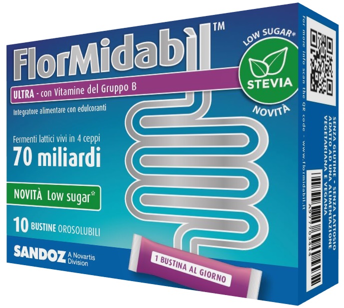 FLORMIDABIL ULTRA 10 BUSTINE CON STEVIA - Farmacia Del Monaco