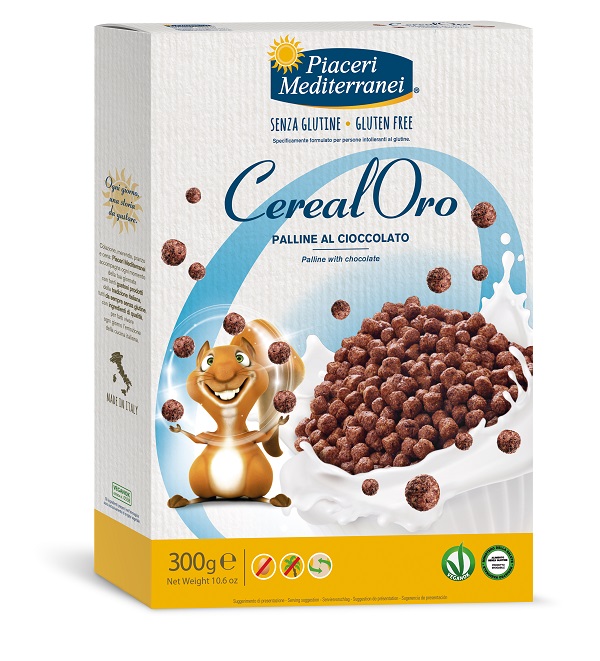 PIACERI MEDITERRANEI CEREALORO PALLINE CIOCCOLATO 300 G - Farmacia Del Monaco