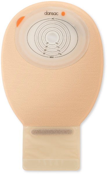 DANSAC NOVALIFE TRE 1 SACCA APERTA OPACA PIANA MAXI PER ILEOSTOMIA CON FINESTRA RITAGLIABILE 15-70X90 MM 550 ML 10 PEZZI - Farmacia Del Monaco