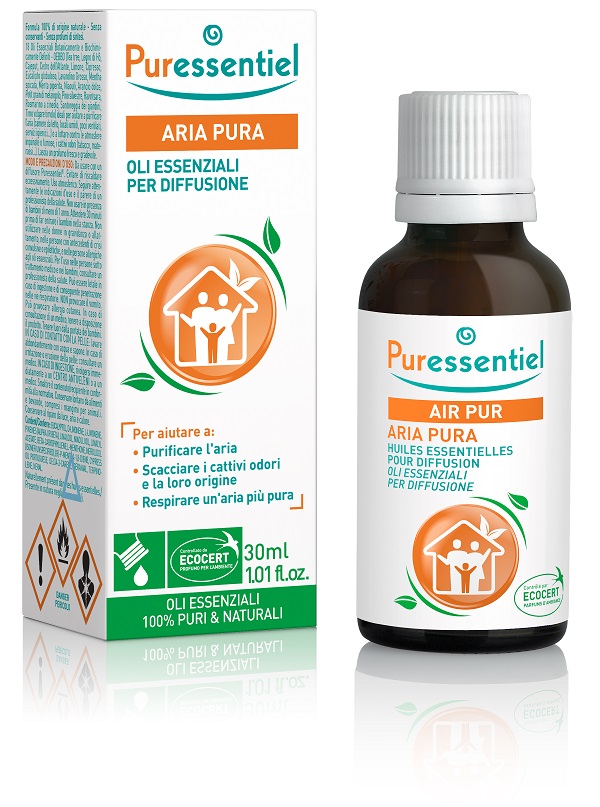 PURESSENTIEL MISCELA PER DIFFUSIONE ARIA PURA CERTIFICATA ECOCERT 30 ML - Farmacia Del Monaco