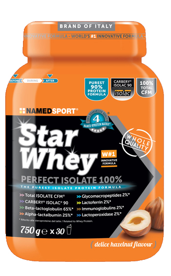 STAR WHEY PERFECT ISOLATE 100% DELICE HAZELNUT 750 G - Farmacia Del Monaco