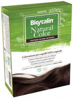 BIOSCALIN NATURAL COLOR CASTANO SCURO INTENSO 70 G - Farmacia Del Monaco