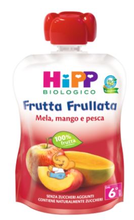 HIPP BIO FRUTTA FRULLATA MELA/MANGO/PESCA 90 G - Farmacia Del Monaco