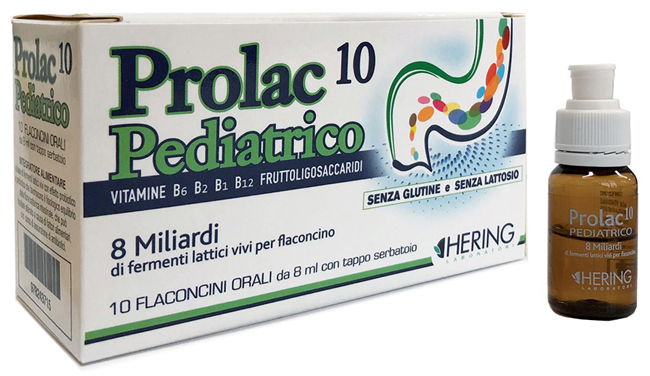 PROLAC10 PEDIATRICO FERMENTI LATTICI 10 FLACONCINI 8 ML - Farmacia Del Monaco