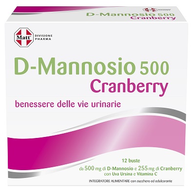 MATT DIVISIONE PHARMA D-MANNOSIO 500 CRANBERRY 12 BUSTINE - Farmacia Del Monaco