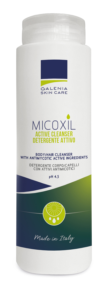 MICOXIL ACTIVE CLEANSER DETERGENTE PER CORPO E CAPELLI PH 4,5 250 ML - Farmacia Del Monaco